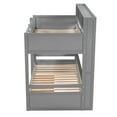 thumbnail image 5 of Twin Size Bunk Bed with Built-in Shelves Beside both Upper and Down Bed and Storage Drawer,Gray, 5 of 5