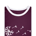 thumbnail image 3 of STARVNC Women Dandelion Pattern Print Crew Long Sleeve Top, 3 of 5