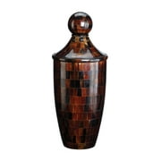 Lazy Susan Chestnut Horn Urn With Lid - (Small)