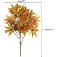 thumbnail image 7 of MINKUROW 2PCS Artificial Shrubs Fake Fall Bushes Large Silk Autumn Maple Leaves Bundles Indoor Outdoor Table Office Hanging Baskets Spring Decorations, 7 of 7