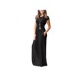 thumbnail image 2 of Vestidos largos holgados de manga corta para mujer, lisos, informales, con bolsillos. Ropa para mujer., 2 of 4