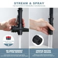 thumbnail image 7 of Wowow Matte Black Kitchen Faucets with Pull Down Sprayer, Solid Brass Kitchen Sink Faucet Gold, 7 of 7
