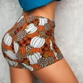 thumbnail image 2 of Sikiie Various Pumpkins Print Workout Shorts Women Scrunch Butt Gym Shorts Seamless High Waist Tummy Control Yoga Biker Athletic Shorts, 2 of 5