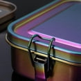 thumbnail image 4 of Stainless Steel Bento Box Leak-Proof Metal Lunch Box with Removable Divider Lunch Box for Children A, 4 of 5