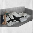 thumbnail image 6 of Ballet Soft Flannel Fleece Throw Blanket, Silhouette of 2 Female Ballerinas in Classic Dresses on Stage Performance Arts, Cozy Plush for Indoor and Outdoor Use, 50" x 60", Black White, by Ambesonne, 6 of 6
