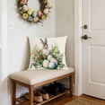 thumbnail image 4 of Weloille Easter Pillow Cover 1.48x1.48ft 1Pc, Rabbit Egg Pattern Printed Decorative Pillowcase, Soft Polyester Cushion Cover Hidden Zipper Washable Sofa Throw Cover for Home Living Room Bedroom, 4 of 6