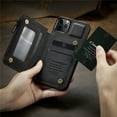 thumbnail image 3 of CaseMe Back case Card Slot Retro Matte Synthetic Leather Wallet Zipper Stand Cover for iPhone 13 (Black), 3 of 9