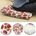 thumbnail image 5 of Fruity Strawberry Pillow&nbsp;– 22x22 Inch Large Meditation Cushion, Dutch Velvet, Cute Red Berry Design for Yoga, Tatami & Home Decor, 5 of 7