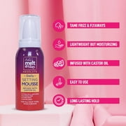 Esha Melt N Slay Daily Setting Hair Mousse – Tame Frizz & Flyaways, Long-Lasting Hold, Moisturize, 12 Fl Oz