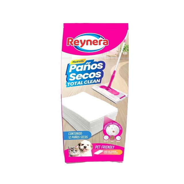Repuesto Paños Secos Reynera Total Clean para total clean 12 piezas
