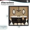 thumbnail image 4 of Stupell Industries Traditional Elegant Bathtub & Chandelier Black Floating Frame Canvas Art, 18 x 18, by Janet Tava, 4 of 8
