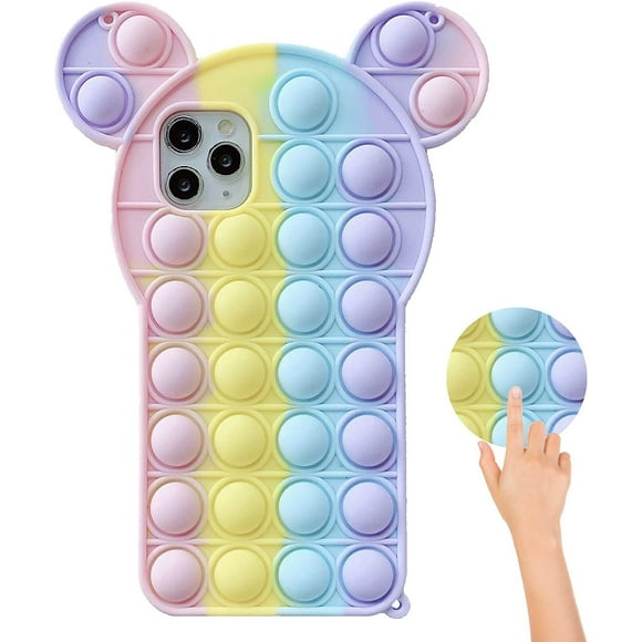 Push Pop Bubbles for iPhone 11 Mickey Mouse Case, Soft Silicone Phone Case Bubble Fidget Sensory Toy Funny Pop Fidget Toy Phone Protective Case Cover Case for iPhone