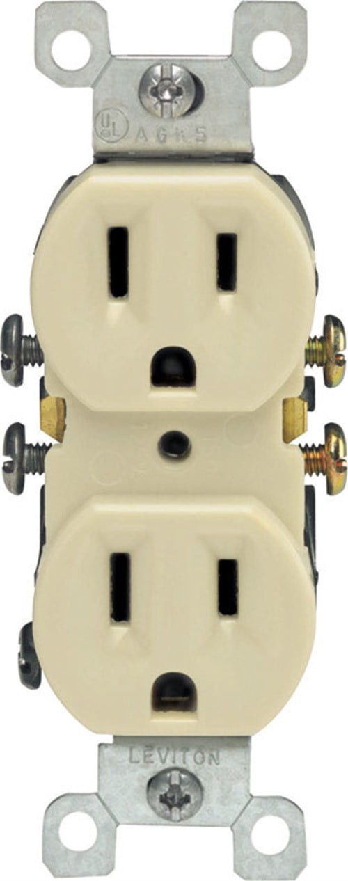 20 Leviton 5320-ACP Residential Almond Duplex Receptacle Outlets 5-15R 15A 125V 
