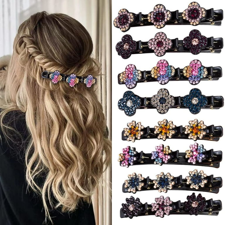 6 PCS Fancy Hair Clips for Women,Bird Nest Magic Hair Clips for Thick/Thin  Hair,Handmade Rhinestone Sparkly Hair Accessories for Girls Women,Hair