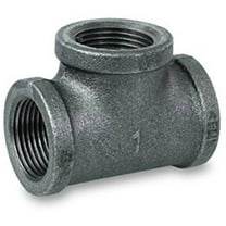 Supply Giant BMTE0212 High Pressure Black Malleable Tee Fitting with Female Threaded Connections, 2-1/2"
