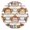 Gold, variant on Round Art Wall Clock Vintage Oil Painting Texture Decorative Clock Gold Pointer, Multi-Purpose Desktop & Hanging Creative Decor Clock for Home Living Room Cute Monkey Faces Backdrop