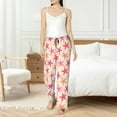 thumbnail image 5 of Disketp Starfish Print Women's Comfy Pajama Pants Casual Drawstring Palazzo Lounge Wide Leg Pants, 5 of 7