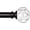 Black, variant on Silver Crystal Curtain Rod 72 to 144 Inches (6-12 Feet), 1 Inch Heavy Duty Curtain Rods for Windows, Telescoping Long Drapery Rods with Acrylic Diamond Netted Texture Finials
