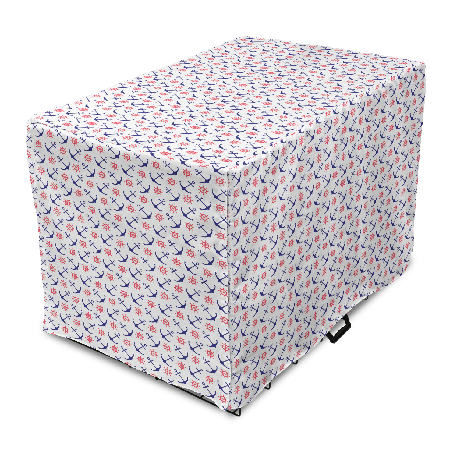 Photo inspiration: Drywall Anchor Options For Dog Crates Reference: Anchor Dog Crate Cover Sea Inspired Pattern With Classical Sailing