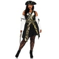 thumbnail image 3 of Leg Avenue Womens 4 PC Plus Size Black Sea Buccaneer Costume, 3 of 5