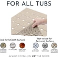 thumbnail image 3 of Shower Mat Non Slip 21"x21" Silicone Foldable Bath Mat with Suction Cups & Drain Holes, Odorless, Eco-Friendly & Durable, Machine Washable Shower Stall Mat for Adults, Seniors Beige, 3 of 5
