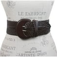 thumbnail image 2 of Women's High Waist Braided Woven Full Grain Leather Belt, 2 of 3