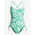 thumbnail image 5 of No Boundaries Hibiscus Printed One-Piece Swimsuit, Women’s, 5 of 5