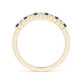 thumbnail image 2 of ANGARA Natural Blue Sapphire and Diamond Semi Eternity Wedding Ring in 14K Yellow Gold for Women (Size-1.9mm) | September Birthstone, Anniversary, Jewelry Gift for Women | Natural Blue Sapphire Ring, 2 of 11