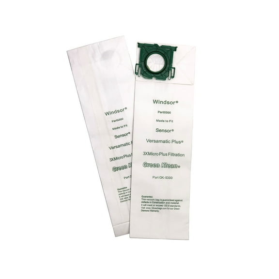 Replacement Vacuum Bags, Fits Allstar/century/karcher/prochem/sebo/versamatic Plus/windsor Sensor, 10/pack | Bundle of 5 Packs