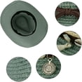 thumbnail image 5 of Women's Linen Sun Hat Wide Brim Panama Fedora Cap for Adults Summer Beach Vacation Cowgirl Hat with Seashell Rope Decor UV Protection Headwear Everyday Casual Apparel Accessory, 5 of 5