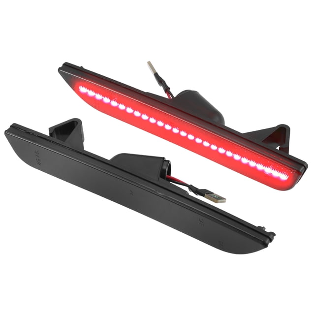 Luz de marcador lateral LED AR3Z-15A201-A Luces de señal de giro traseras Lámparas de marcador lateral de guardabarros para Ford para Mustang Lente negra Luz LED roja 1 par
