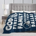 thumbnail image 4 of God First Family Second Then Football City Blanket Fleece Throw Blanket Printed Blanket Gift for Football Fans 50"x40", 4 of 5