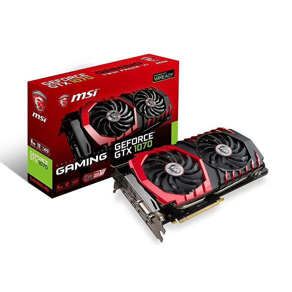 MSI GeForce GTX 1070 DirectX 12 GTX 1070 GAMING 8G 8GB 256-Bit GDDR5 PCI  Express 3.0 x16 HDCP Ready SLI Support ATX Video Card