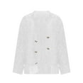 thumbnail image 5 of Women's Fashion Fringe Cardigan - Long Sleeve Open Front Tassel Coat, Stylish Party & Daily Fall Outfit, White Size XXL, 5 of 6