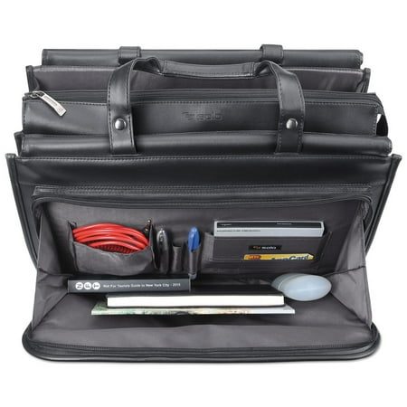 Solo - Classic Triple-Compartment Laptop Briefcase for 15.6" Laptop - Black