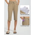 thumbnail image 3 of BALEAF Women's Swim Pants Quick Dry 15" Long Swim Capris UPF50+ Swimming Board Shorts with Liner and Pockets Brown XXL, 3 of 7