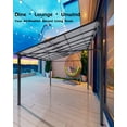 thumbnail image 5 of Riedhoff 10'x20' Lean to Gazebo with Polycarbonate Roof, Aluminum Frame for Lawn Patio Deck Yard, 5 of 8