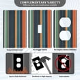 thumbnail image 3 of Yayeee Blank Wall Plate Cover 1-Gang 4.5"x2.7" Home Unused Decorative Outlet, Navy Blue Stripes, 3 of 7