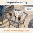 thumbnail image 3 of UDPATIO 3 Piece Patio Set Rocking, Rattan Outdoor Rocking Patio Bistro Set with 2 Rockers and 1 Side Table with 4‘’ Thick Cushions for Backyard, Porch, Balcony, Poolside(Blue), 3 of 8