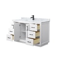 thumbnail image 3 of Wyndham Collection Miranda 54" Metal&Wood Single Bathroom Vanity in White/Black, 3 of 6