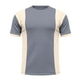 thumbnail image 4 of Miluxas Men's Color Block Tees Crew Neck Short Sleeve Shirts Casual Summer Tops Dark Gray L(L), 4 of 8