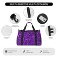 thumbnail image 4 of Fotbe Purple Glitter Bolsa de Viaje con Estampado, Bolsa de Fin de Semana para Mujer con Compartimento para Zapatos, Bolsa de Gimnasio con Bolsillo Húmedo, 4 of 7