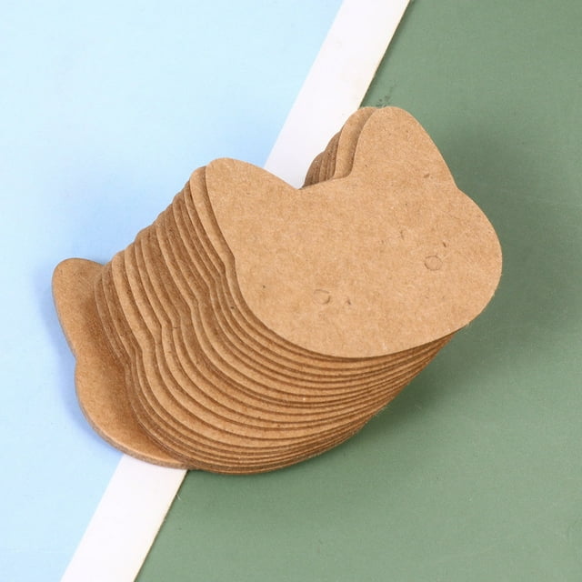 unbranded 400Ud Tarjetas Para Joyería De Papel Kraft Con Dos Agujeros Para Pendientes Y