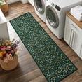 thumbnail image 4 of ARJINCUTE Spring Blooms Vintage Black Runner Rugs 2' x 8', Soft Touch, Non Slip, Low Pile, Machine Washable, Foldable, 4 of 9