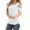 White, variant on Patlollav Womens Plus Size 3/4 Sleeve Crisscross Strappy Cold Shoulder T-Shirt Tops Blouses