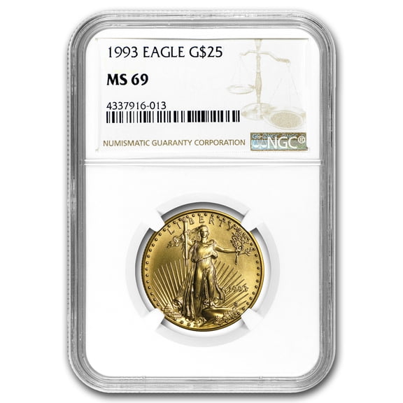 1993 1/2 oz American Gold Eagle MS-69 NGC