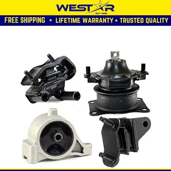 Fits 2010-2014 Honda Ridgeline 3.5L w/AUTO, Motor & Trans Mount Set 4pcs : A4526HY, A4523, A65044, A65036