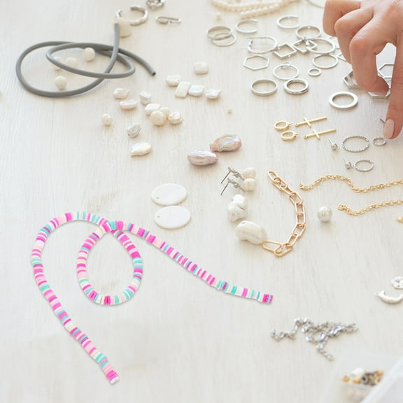 GOOHOCHY 2800pcs Clay Beads Bracelet Making Kit 6mm Friendship Bracelet Kit Flat Polymer Clay Beads For Bracelets Jewelry Making Spacer Beads