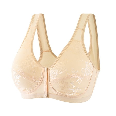 

Lingerie Women for Women S Side Collection Front Opening And Comfortable Bra Cotton Beige