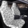 thumbnail image 2 of Zufioo Hand Drawn Turtle Print Car Seat Protectors, SUV, Truck, Van Seat Covers - Strap Design, High Elasticity and Dustproof, Car Interior Protectors Auto Parts-2 PCS, 2 of 9